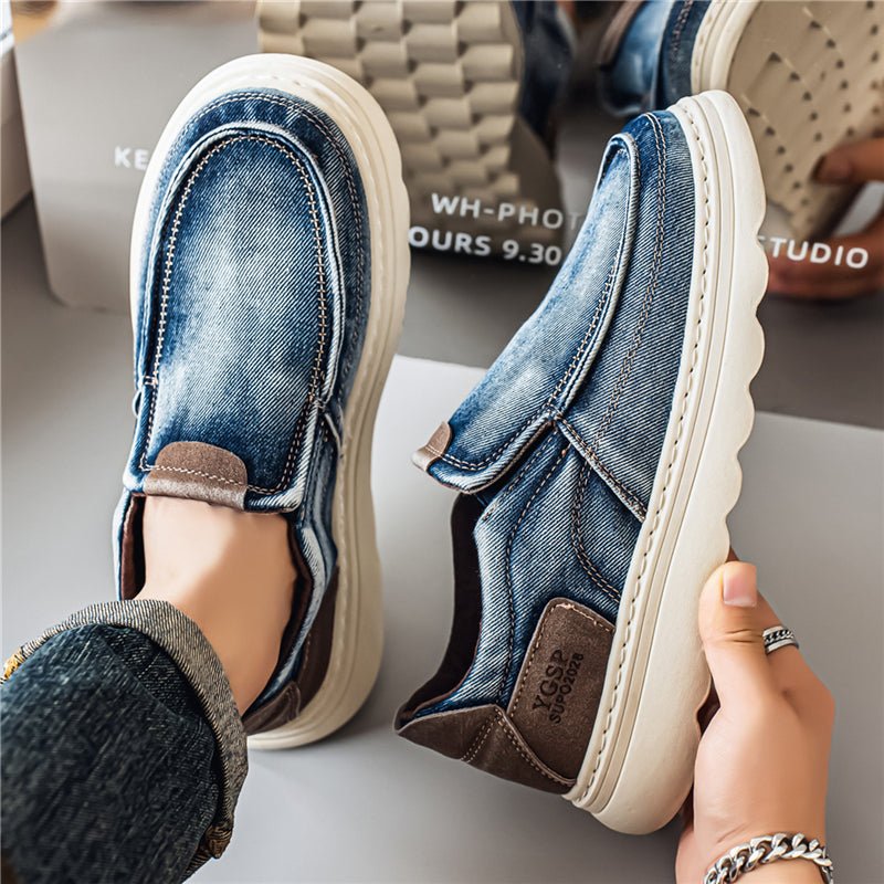 2026 New Men's Shoes For Summer & Autumn, Simple Versatile Casual Driving Shoes, Washed Denim Canvas Shoes For Men, Wholesale Available - RALO COLLECTION STUDIO