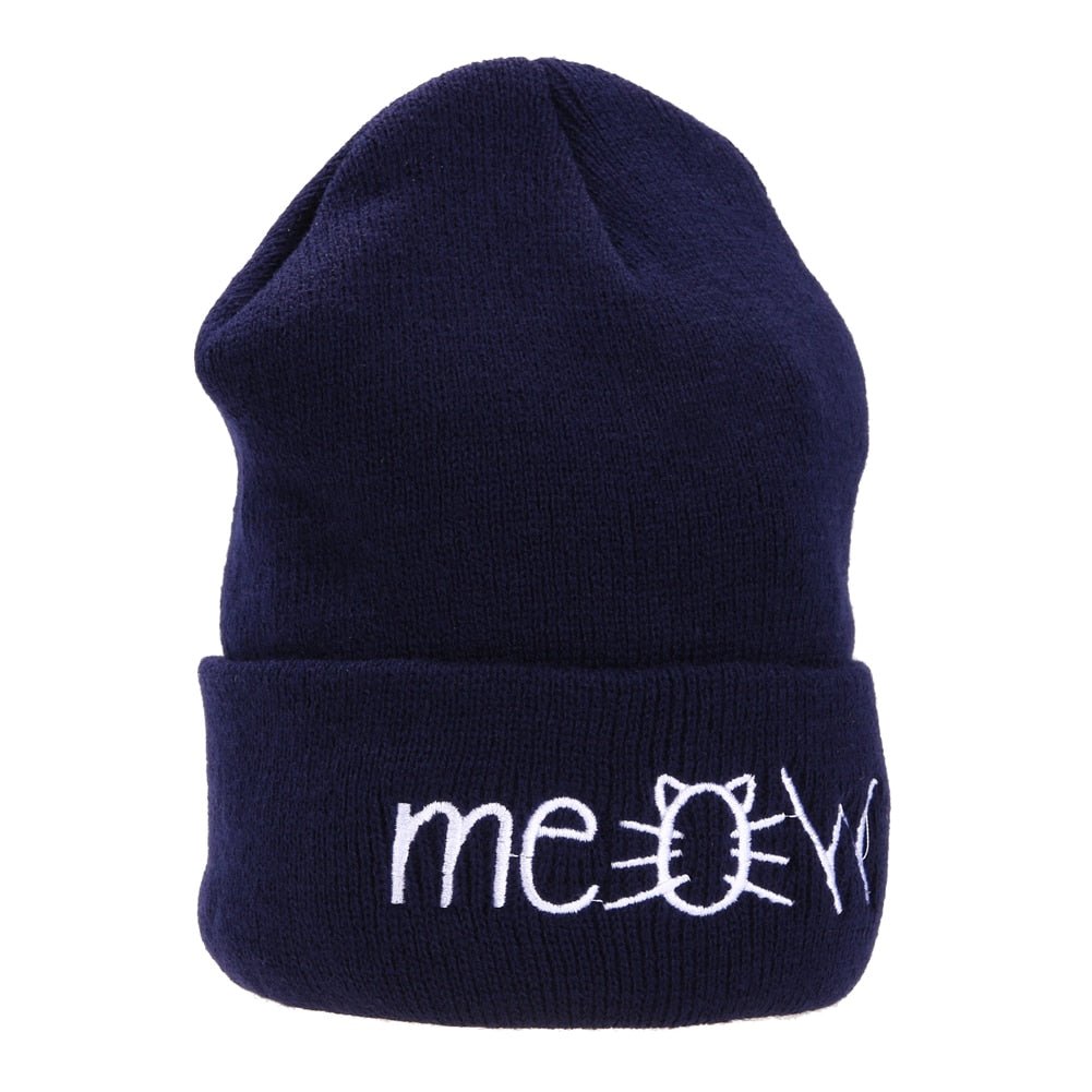 Ralo Autumn MEOW Knitted Beanie Hat - Warm Winter Skull Cap For Men & Women - RALO COLLECTION STUDIO