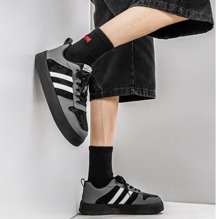 Trendy Striped Skate Shoes – Breathable Low Top Casual Sneakers for All Seasons - RALO COLLECTION STUDIO