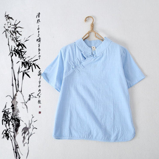 Cotton linen shirt shirt top - RALO COLLECTION STUDIO