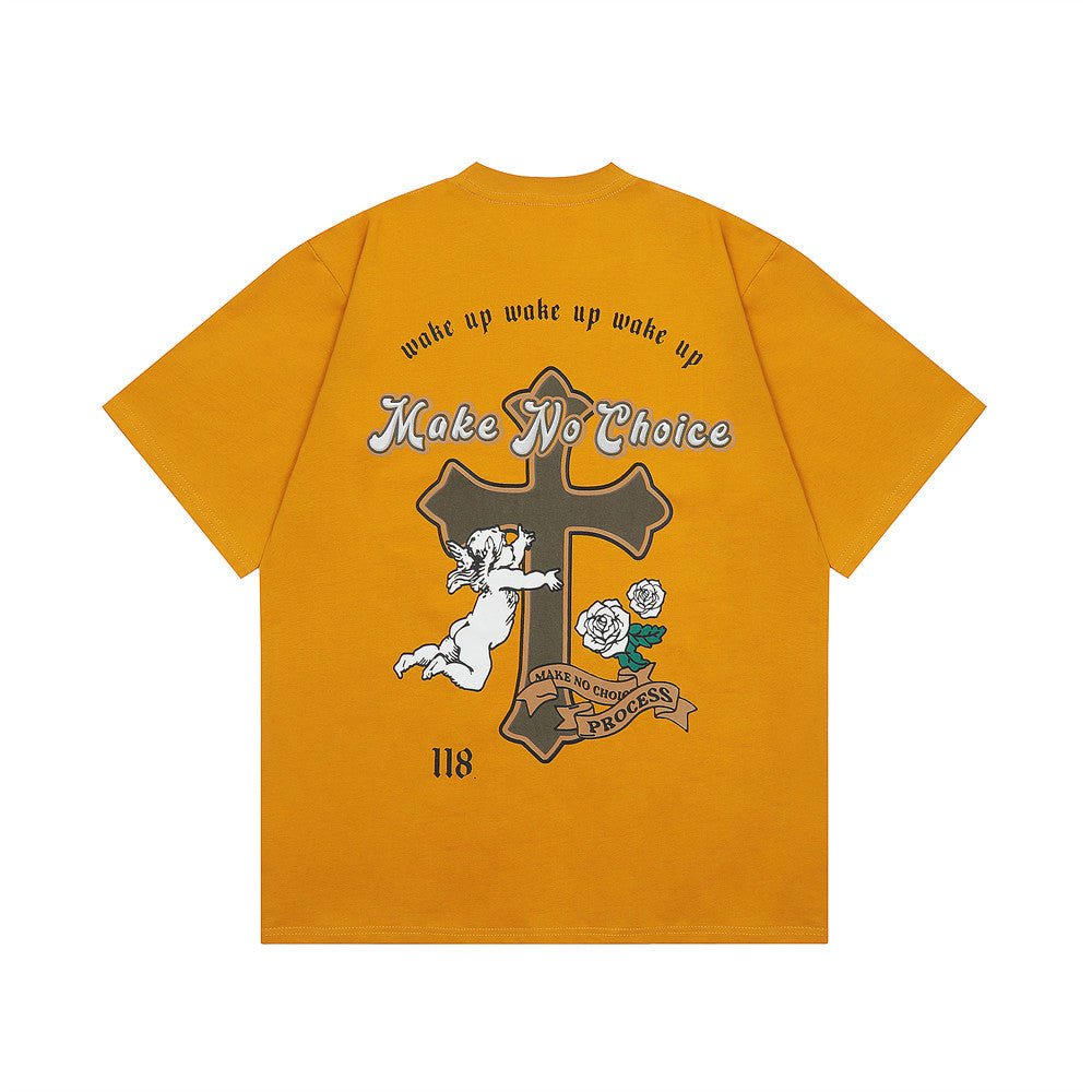 Cross Printed Cotton T-shirt For Men - RALO COLLECTION STUDIO