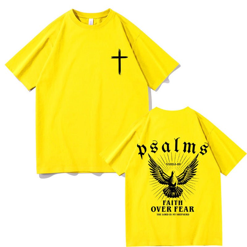 Jesus Faith Over Fear Christian Peace Dove Graphic T-Shirt - RALO COLLECTION STUDIO