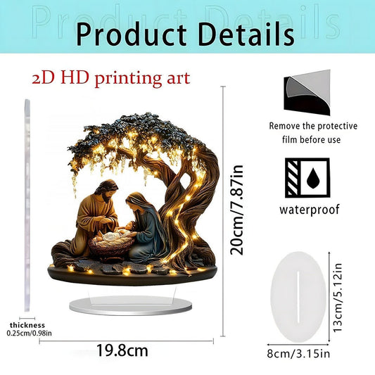 Jesus Tree Of Life Acrylic Decorative Ornaments - RALO COLLECTION STUDIO