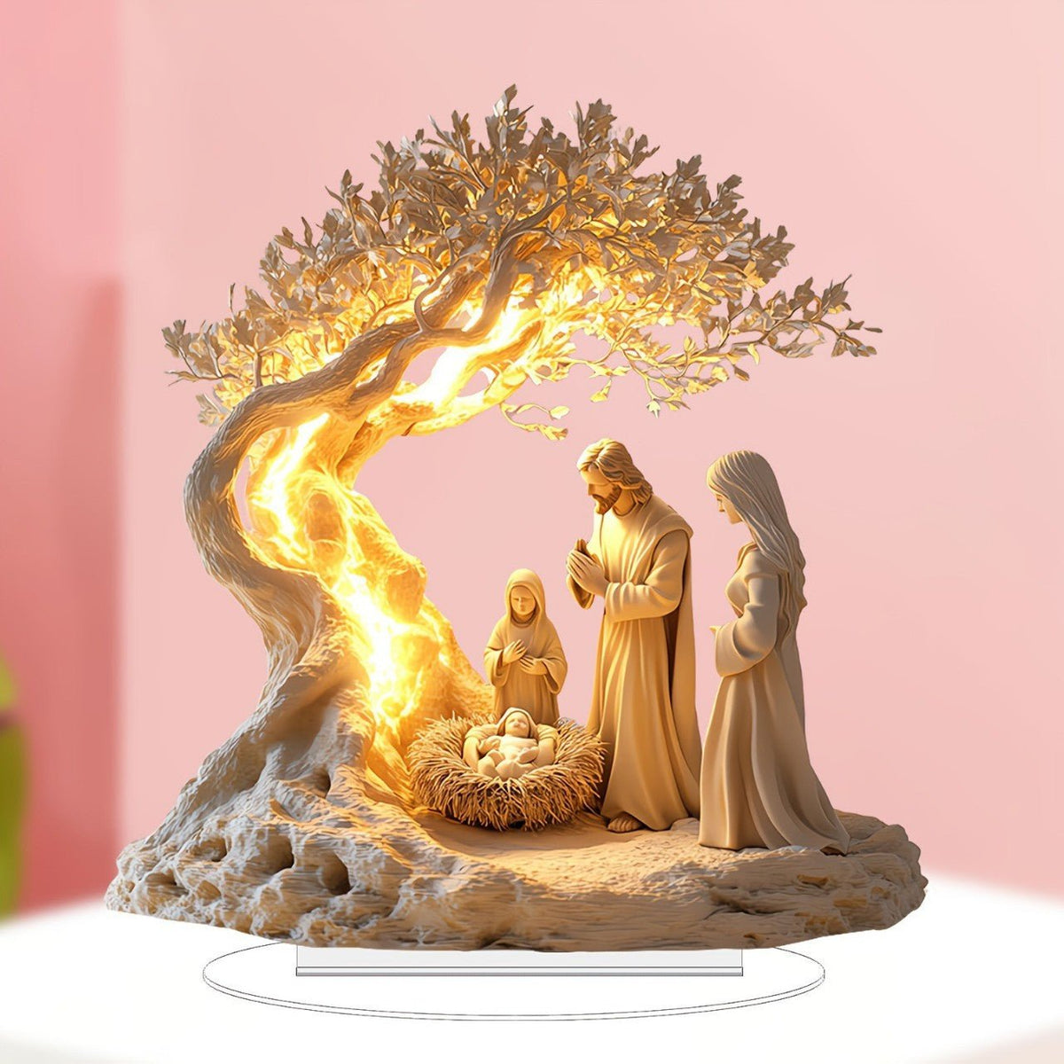 Jesus Tree Of Life Acrylic Decorative Ornaments - RALO COLLECTION STUDIO