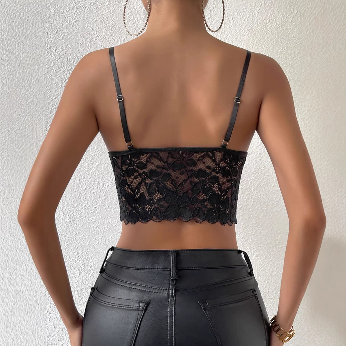 Lace Camisole Cross-front Short-sleeve Top For Women - RALO COLLECTION STUDIO