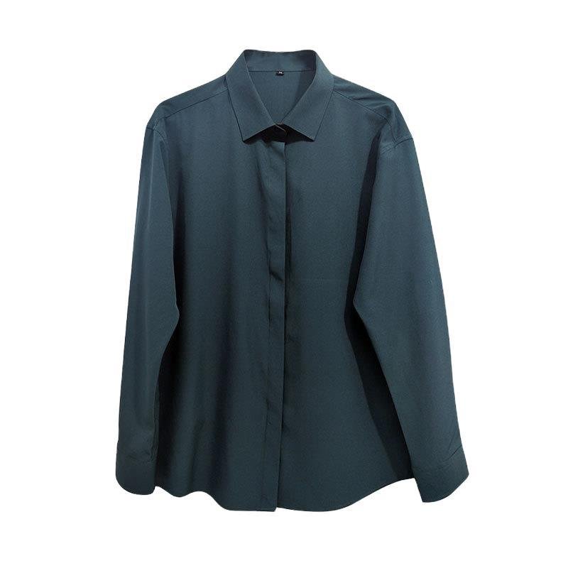 Long Sleeve Retro Style Drape White Shirt - RALO COLLECTION STUDIO