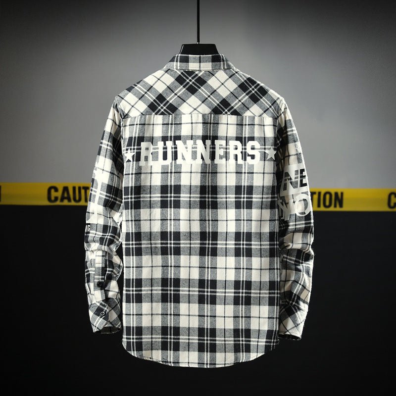 Men Casual Plaid Shirt Slim Fit - RALO COLLECTION STUDIO