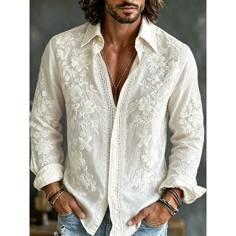 Men's Digital-Print Retro Floral Casual Shirt - RALO COLLECTION STUDIO