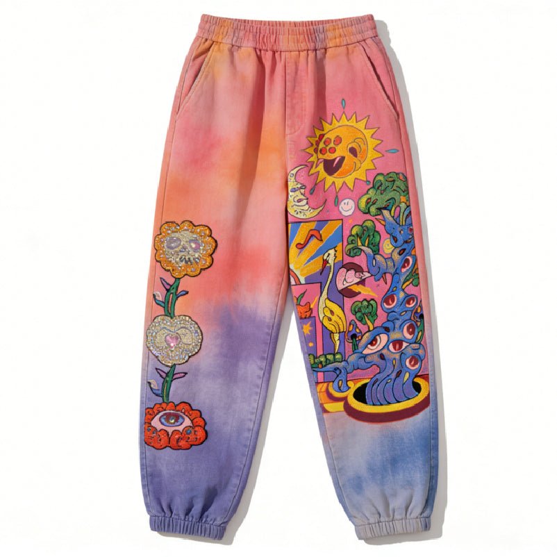 Mens Printed Ankle-Fit Pants - RALO COLLECTION STUDIO