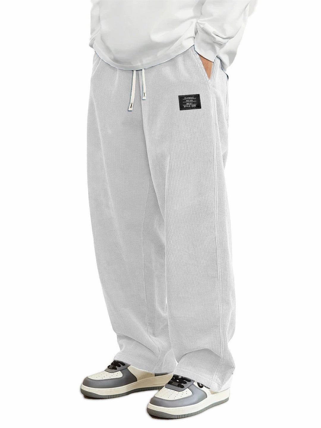 Mens Relaxed-fit Corduroy Casual Pants - RALO COLLECTION STUDIO