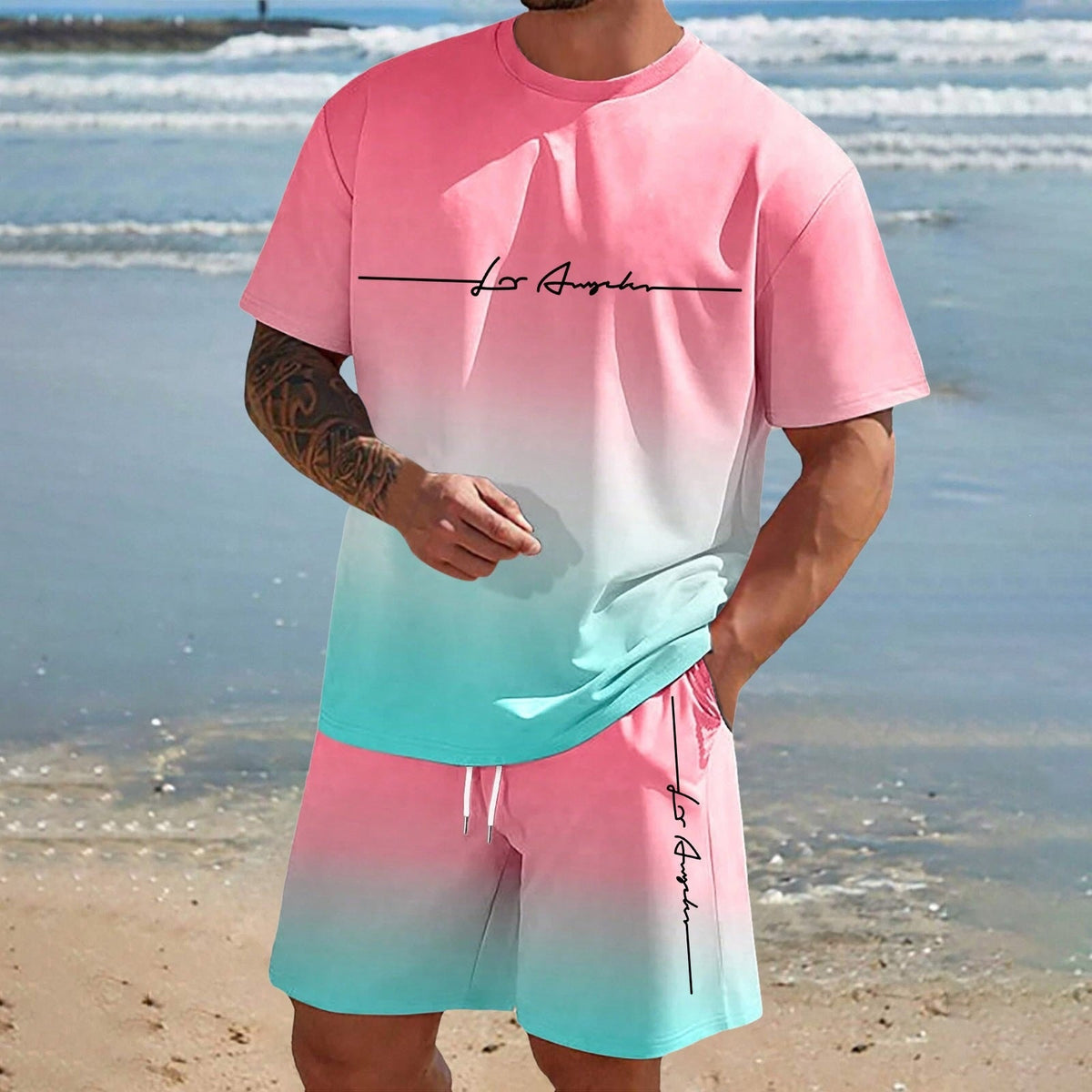 Mens Short-sleeve And Shorts Set For Everyday Casual Sports - RALO COLLECTION STUDIO