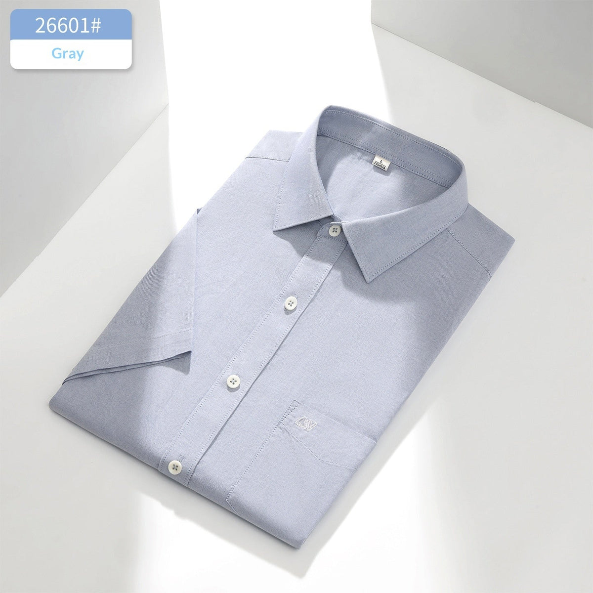 Mens Short-Sleeve Cotton Business-Casual Shirt - RALO COLLECTION STUDIO