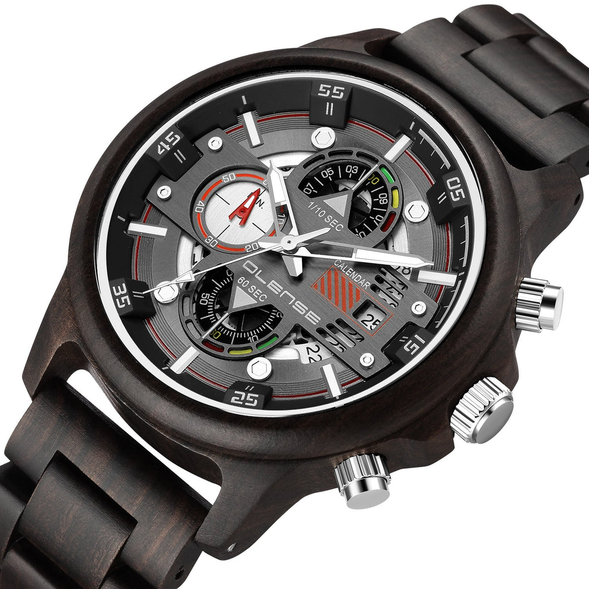 Men's Wood Watch Quartz Multifunctional Luminous - RALO COLLECTION STUDIO