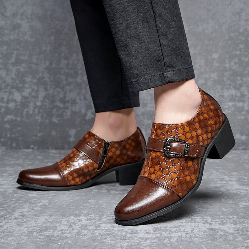 New Casual Shoes Fashionable Snakeskin Cuban Leather Shoes For Men - RALO COLLECTION STUDIO