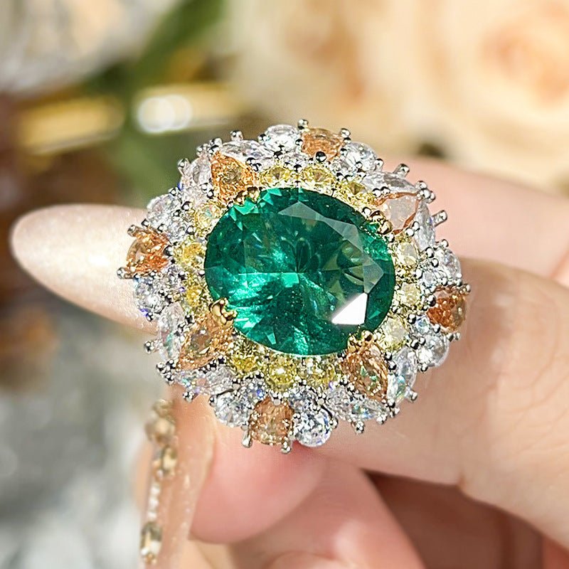 RALO Collection | Pastel Crystal Open Band Ring For Women – Elegant Color Stone Fashion Jewelry - RALO COLLECTION STUDIO
