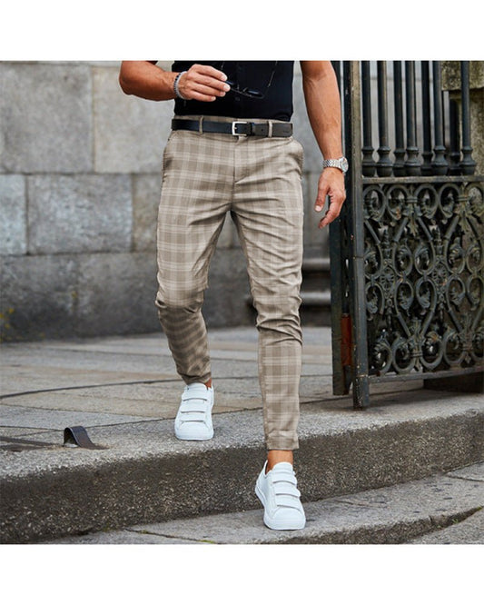 Plaid Print Pants Men's Casual Trousers Loose And Thin - RALO COLLECTION STUDIO
