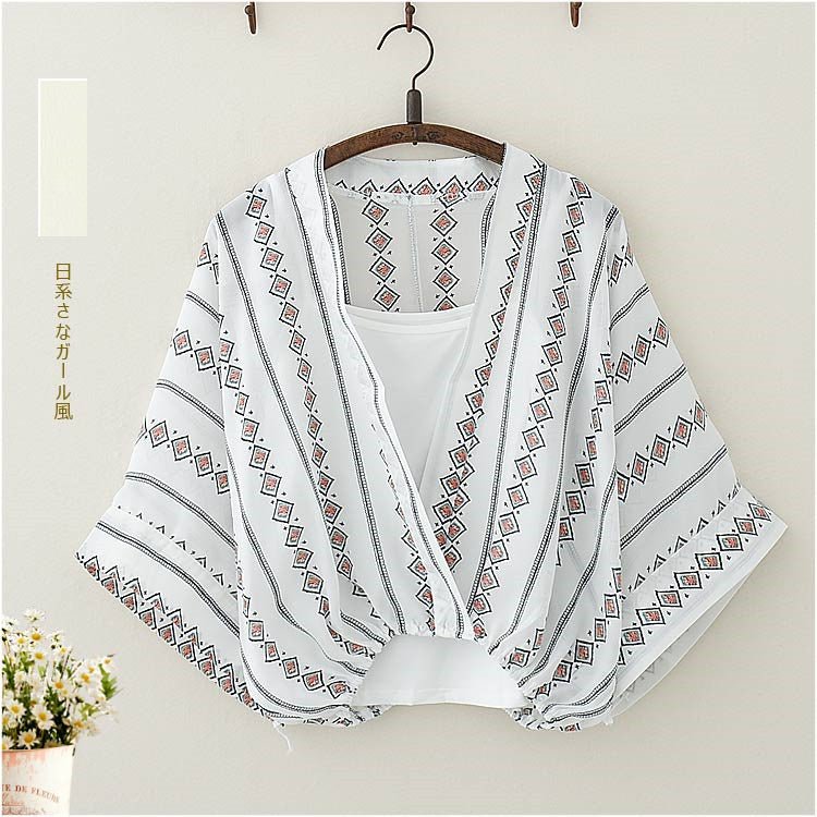 Printed Three-quarter Sleeve Shirt Chiffon Shirt Ladies Shirt - RALO COLLECTION STUDIO