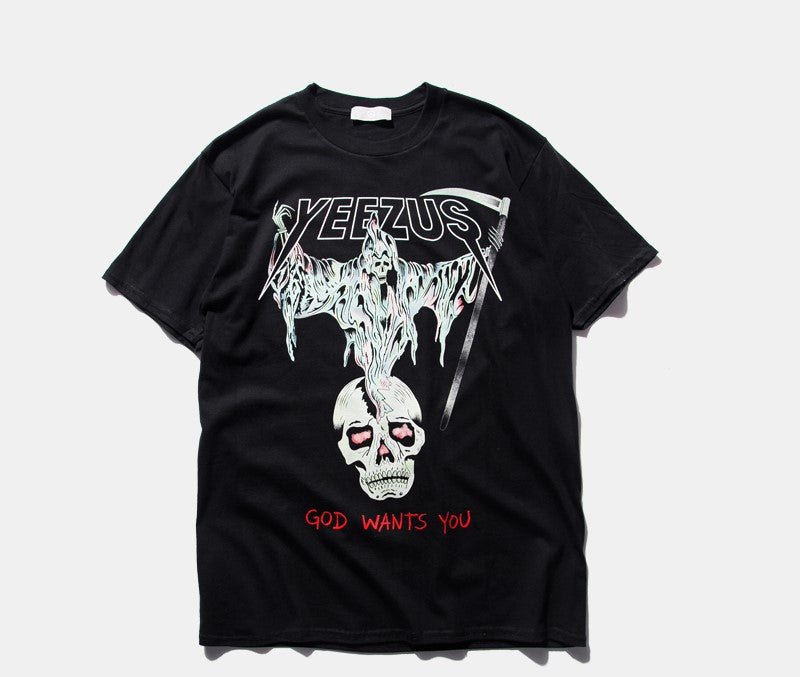 Pure cotton skull religious men and women T-shirt - RALO COLLECTION STUDIO