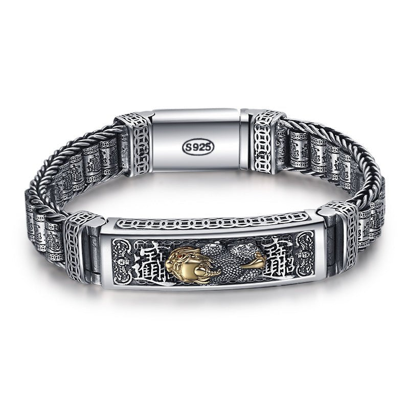 Pure Silver Money Bracelet Retro Tai Silver Popular Men - RALO COLLECTION STUDIO