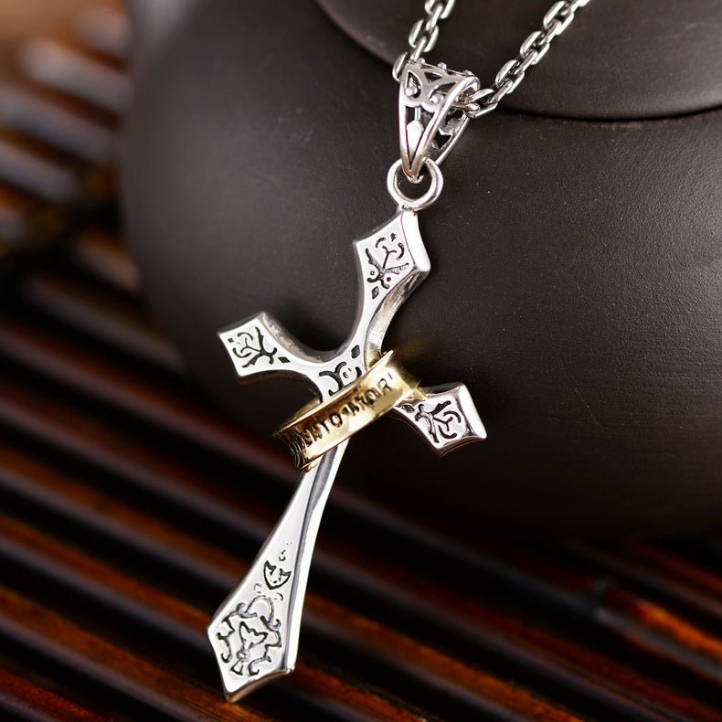 Sterling Silver Jesus Cross Personality Retro Men's And Women's Pendant - RALO COLLECTION STUDIO