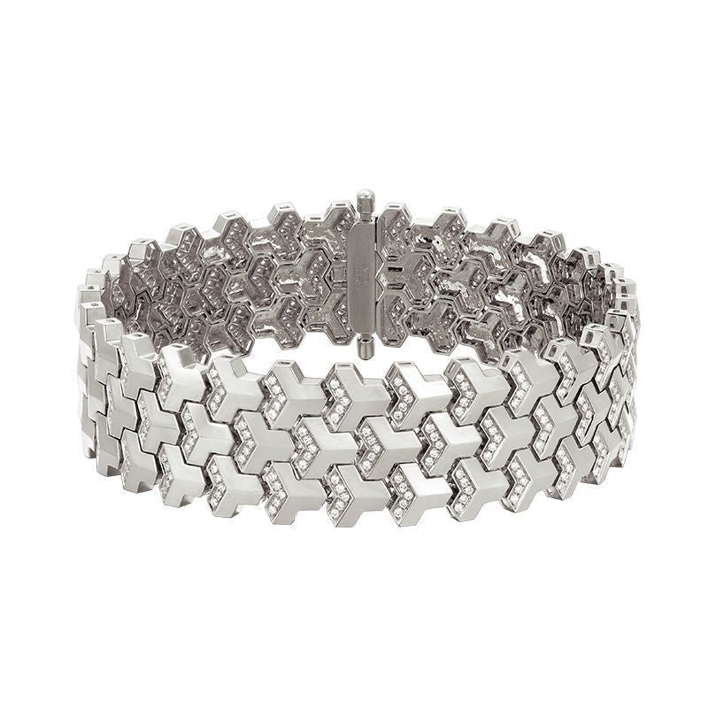 Sterling Silver Mountain Pattern Gold-Light Luxury Zircon Bracelet For Men And Women - RALO COLLECTION STUDIO