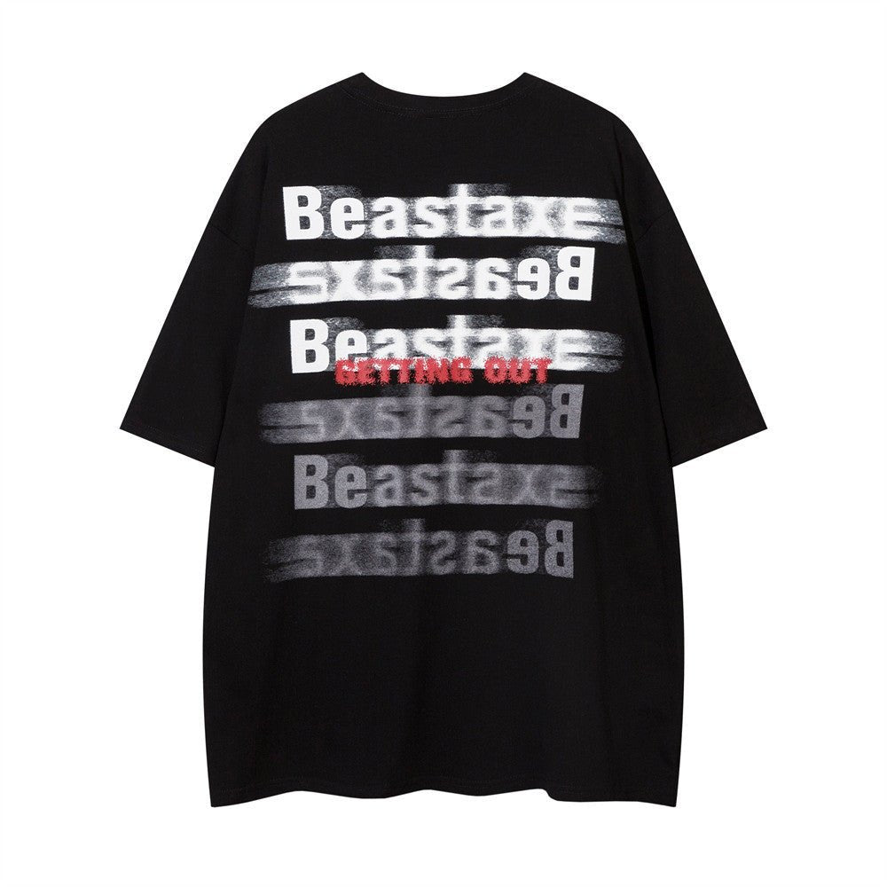 Street Fashion Printed Letter Cotton T-shirt For Men - RALO COLLECTION STUDIO