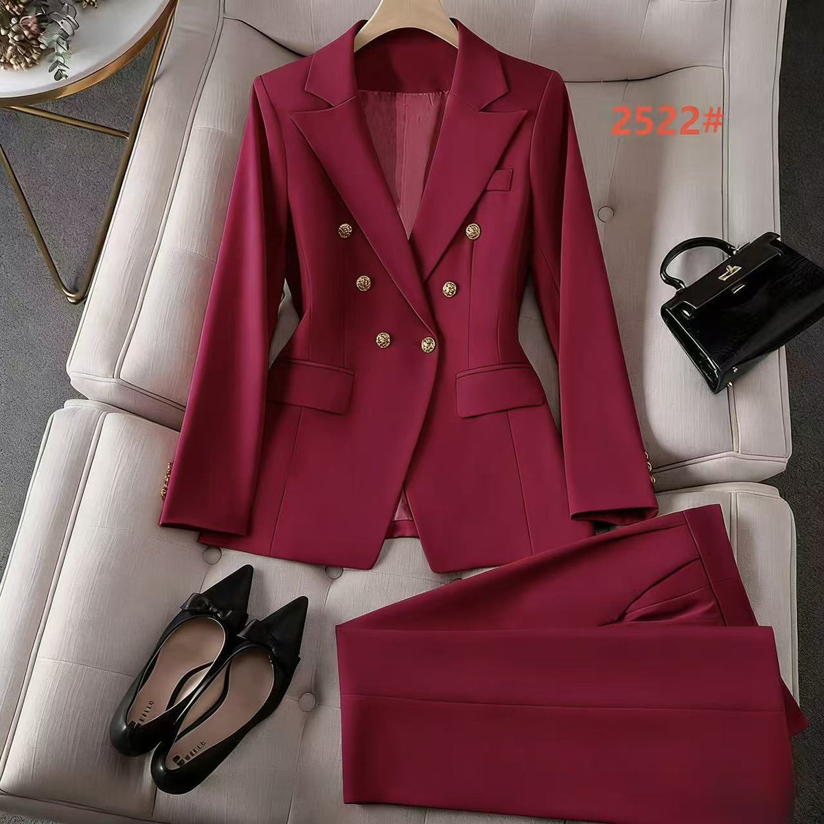 Stylish Wide-leg Pants Professional Formal Wear For Petite Figures Casual Suit - RALO COLLECTION STUDIO