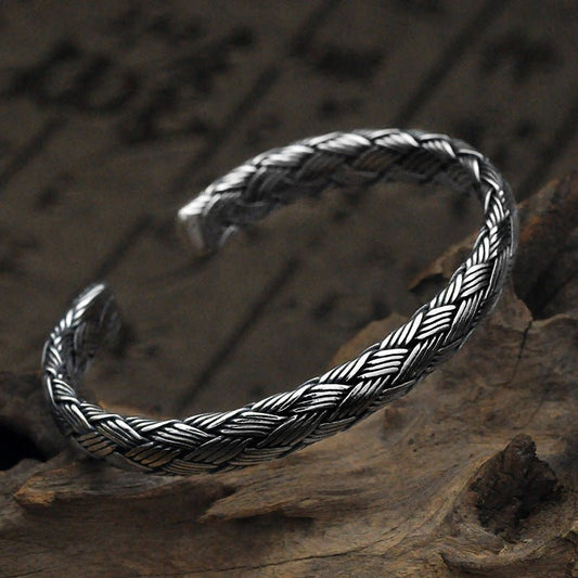 Vintage Twist Hand-woven Silver Bracelet Men And Women - RALO COLLECTION STUDIO