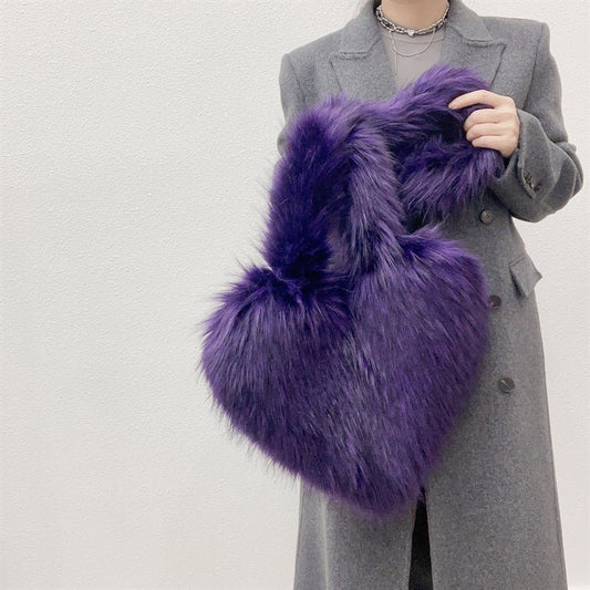 Ralo Cozy Heart Plush Winter Crossbody Bag - RALO COLLECTION STUDIO