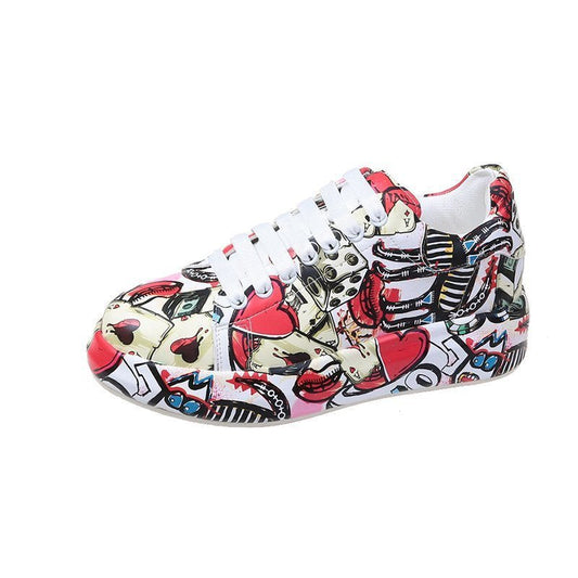 Women's Fashion Platform Casual Shoes Painted Sneakers - RALO COLLECTION STUDIO