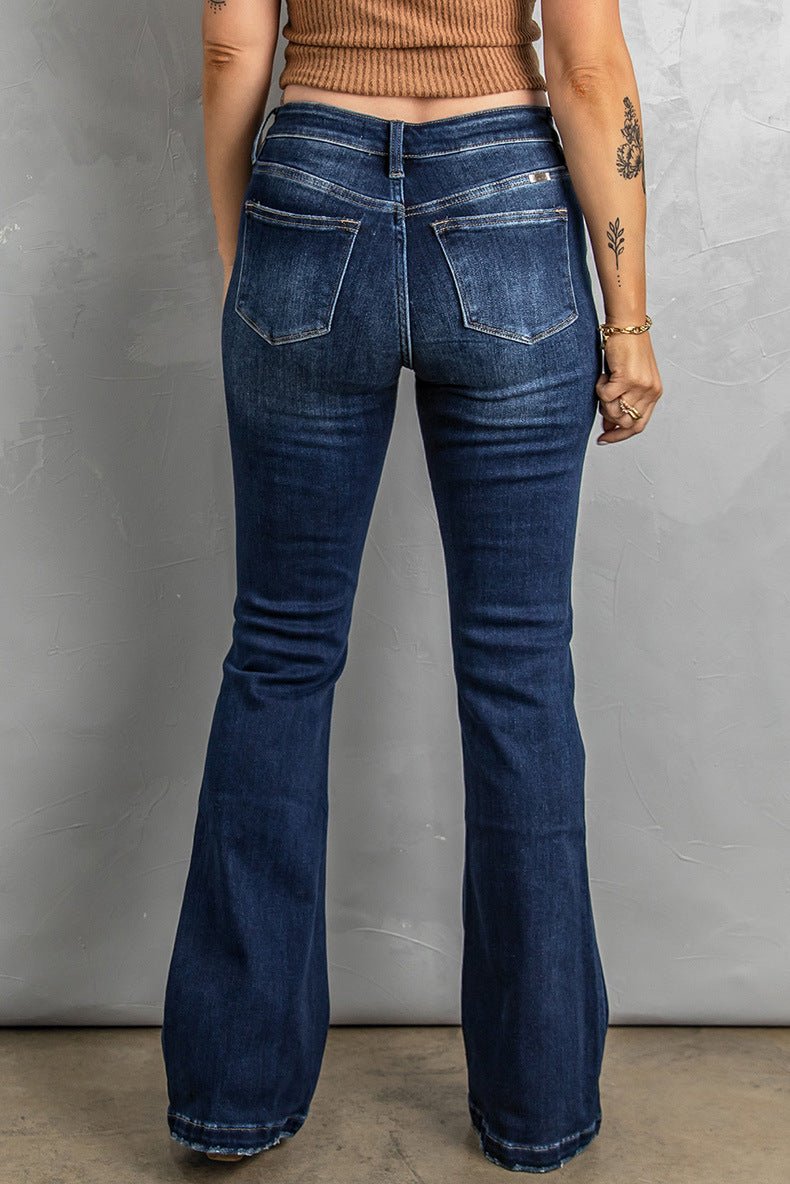 Women's Pants Fat Woman Large Size Worn Ripped High-waist Mopping Pants Trousers - RALO COLLECTION STUDIO