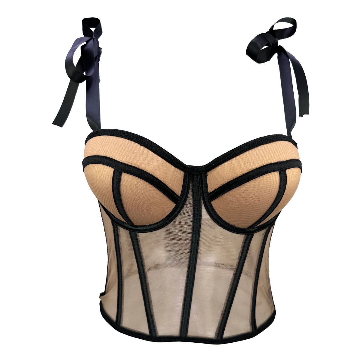 Womens Sexy Strapless Bandeau With Waist-cinching Straps - RALO COLLECTION STUDIO