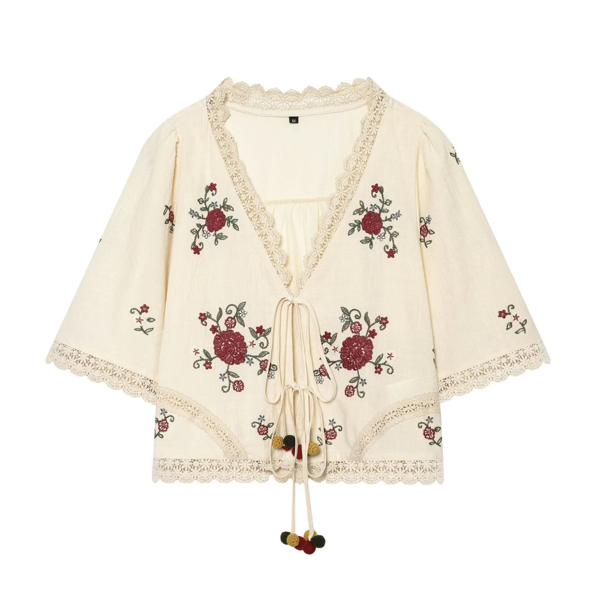 Womens Summer New Arrival Floral Embroidery Top Straight-leg Casual Shorts Set - RALO COLLECTION STUDIO