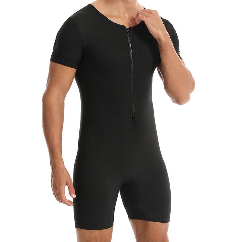 RALO Zippered Short-Sleeve Cycling Fitness & Yoga Jumpsuit - RALO COLLECTION STUDIO