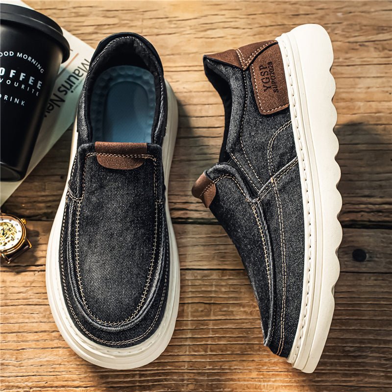2026 New Men's Shoes For Summer & Autumn, Simple Versatile Casual Driving Shoes, Washed Denim Canvas Shoes For Men, Wholesale Available - RALO COLLECTION STUDIO