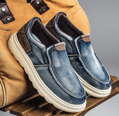 2026 New Men's Shoes For Summer & Autumn, Simple Versatile Casual Driving Shoes, Washed Denim Canvas Shoes For Men, Wholesale Available - RALO COLLECTION STUDIO