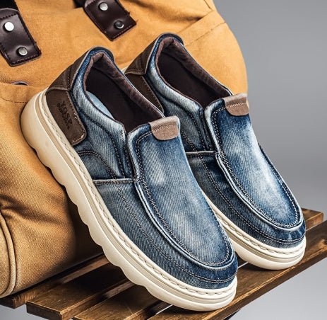 2026 New Men's Shoes For Summer & Autumn, Simple Versatile Casual Driving Shoes, Washed Denim Canvas Shoes For Men, Wholesale Available - RALO COLLECTION STUDIO