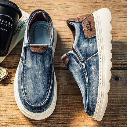 2026 New Men's Shoes For Summer & Autumn, Simple Versatile Casual Driving Shoes, Washed Denim Canvas Shoes For Men, Wholesale Available - RALO COLLECTION STUDIO