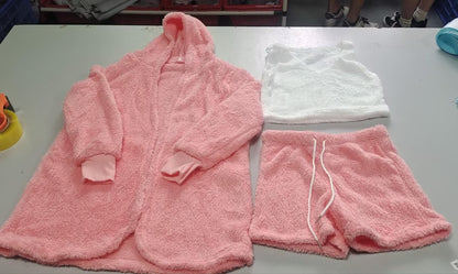 3pcs Womens Clothing Long Sleeve Crop Tank Top And Drawstring Shorts Pajama Set - RALO COLLECTION STUDIO