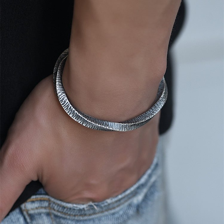 999 Sterling Silver Mobius Ring Bracelet For Men And Women - RALO COLLECTION STUDIO