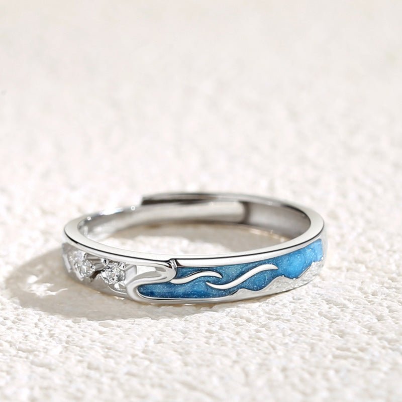 A Pair Of Pure Silver Wave Rings - RALO COLLECTION STUDIO
