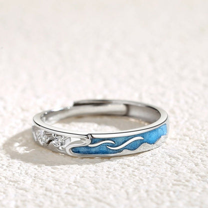 A Pair Of Pure Silver Wave Rings - RALO COLLECTION STUDIO