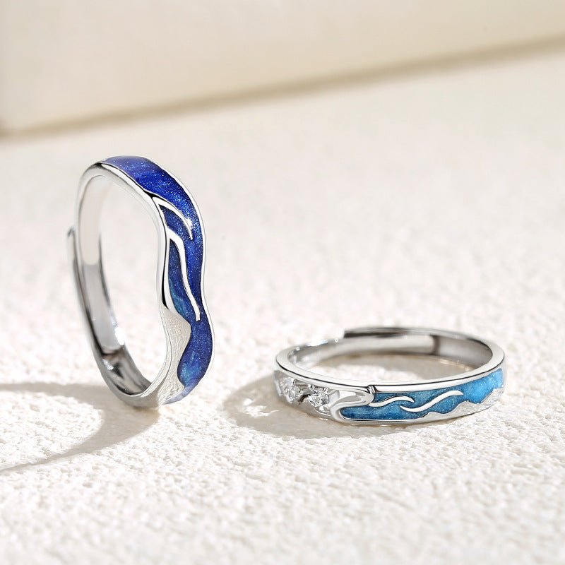 A Pair Of Pure Silver Wave Rings - RALO COLLECTION STUDIO