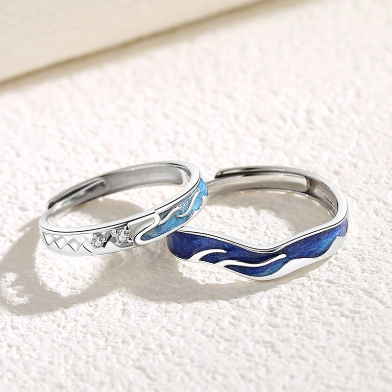 A Pair Of Pure Silver Wave Rings - RALO COLLECTION STUDIO