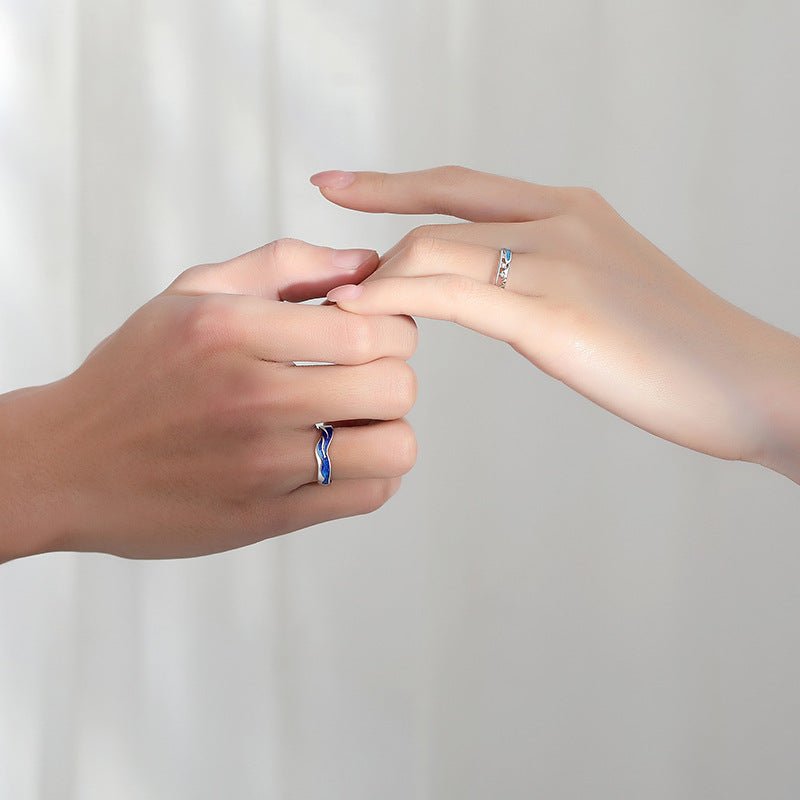 A Pair Of Pure Silver Wave Rings - RALO COLLECTION STUDIO