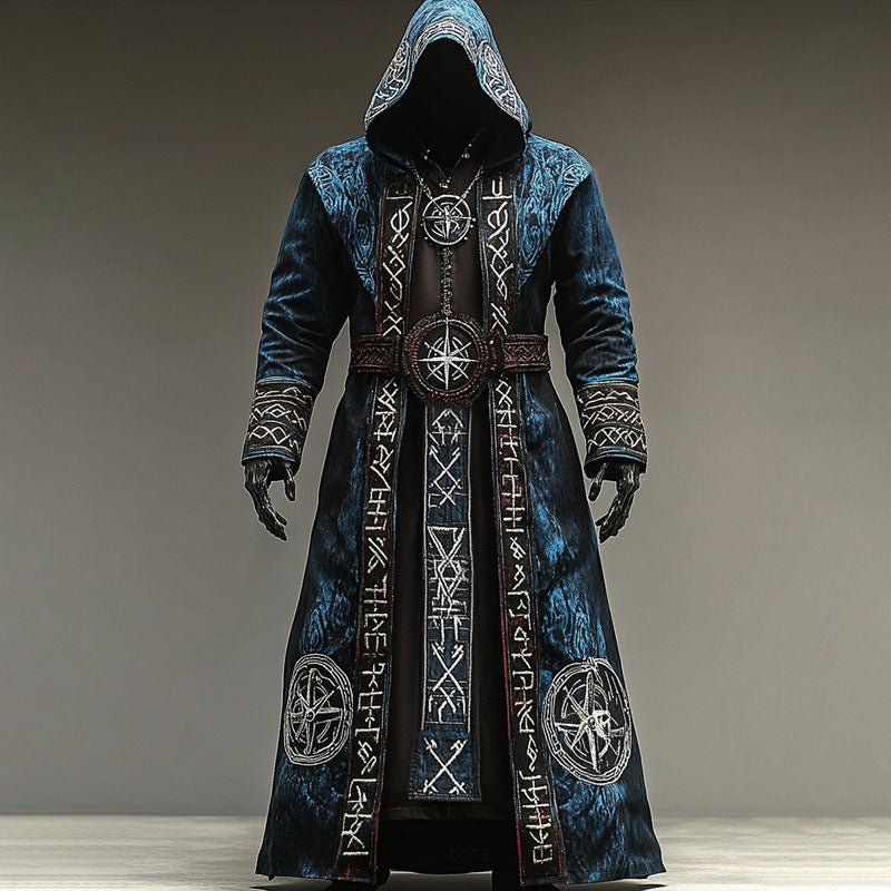 Abstract Long-sleeved Cape Coat For Casual Men's Cardigan - RALO COLLECTION STUDIO
