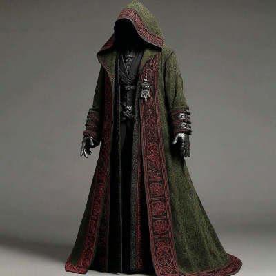 Abstract Long-sleeved Cape Coat For Casual Men's Cardigan - RALO COLLECTION STUDIO