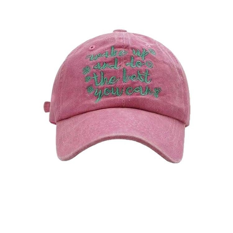 All-match Retro Face-looking Small Letters Soft Top Washed Sun-proof Baseball Cap For Men - RALO COLLECTION STUDIO