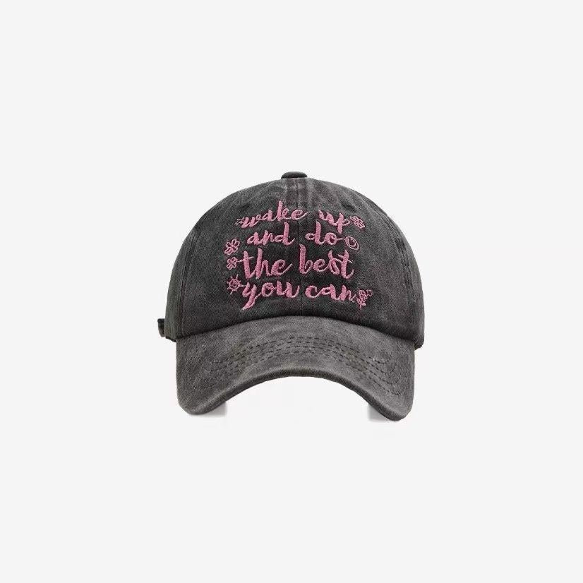 All-match Retro Face-looking Small Letters Soft Top Washed Sun-proof Baseball Cap For Men - RALO COLLECTION STUDIO