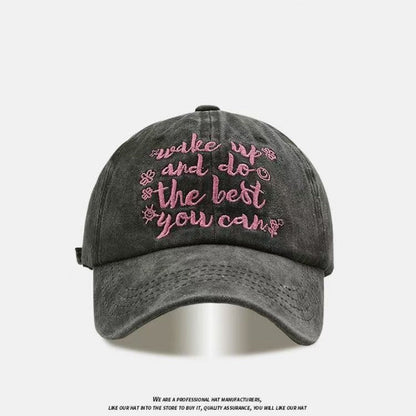 All-match Retro Face-looking Small Letters Soft Top Washed Sun-proof Baseball Cap For Men - RALO COLLECTION STUDIO